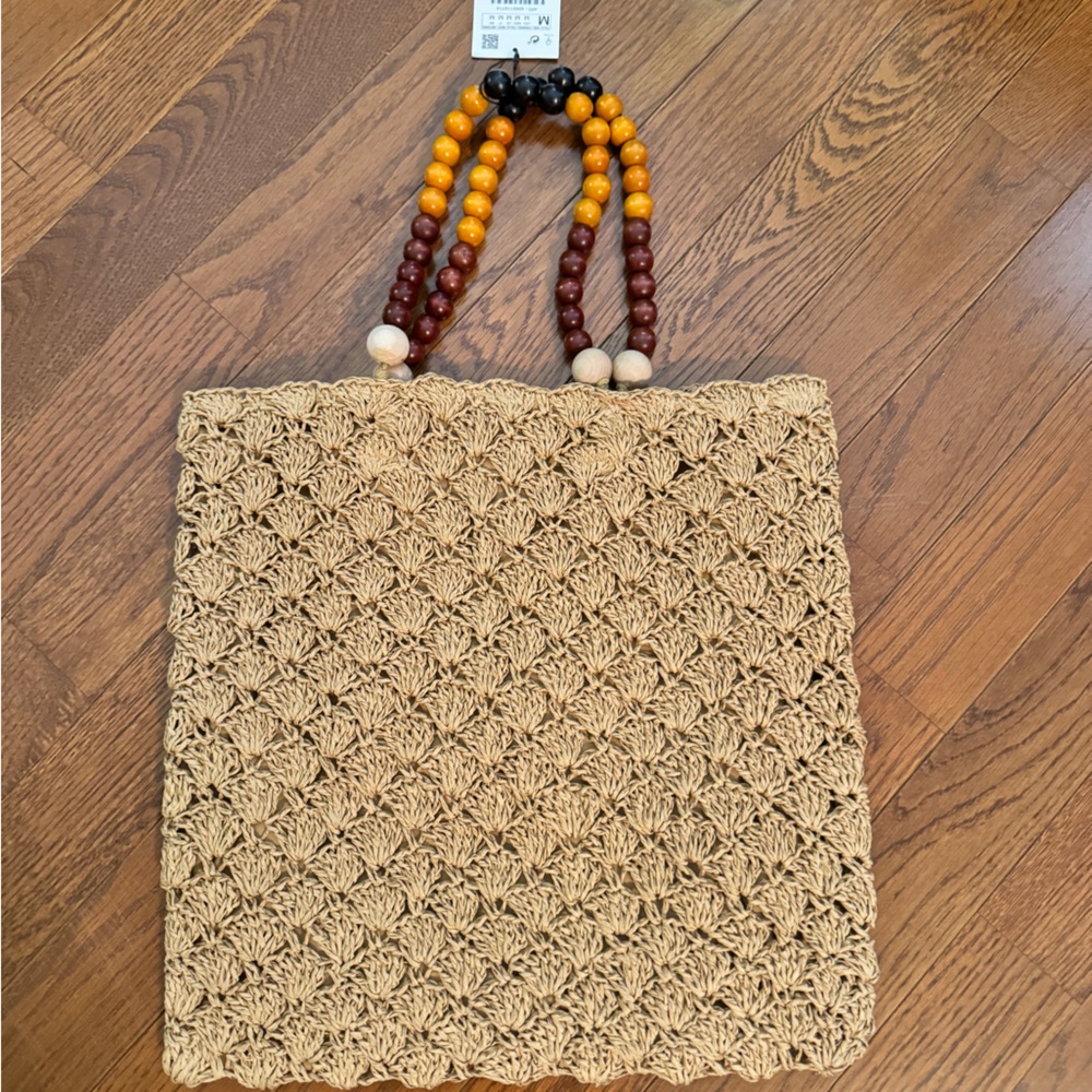NWT Zara Paper Tote Bag